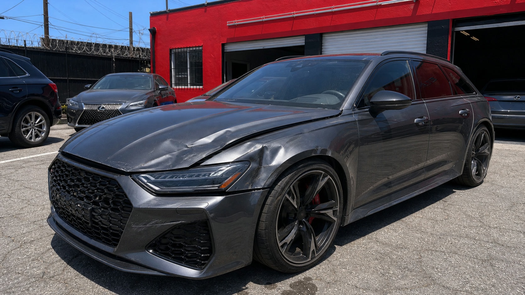 RS 6 Avant before repair