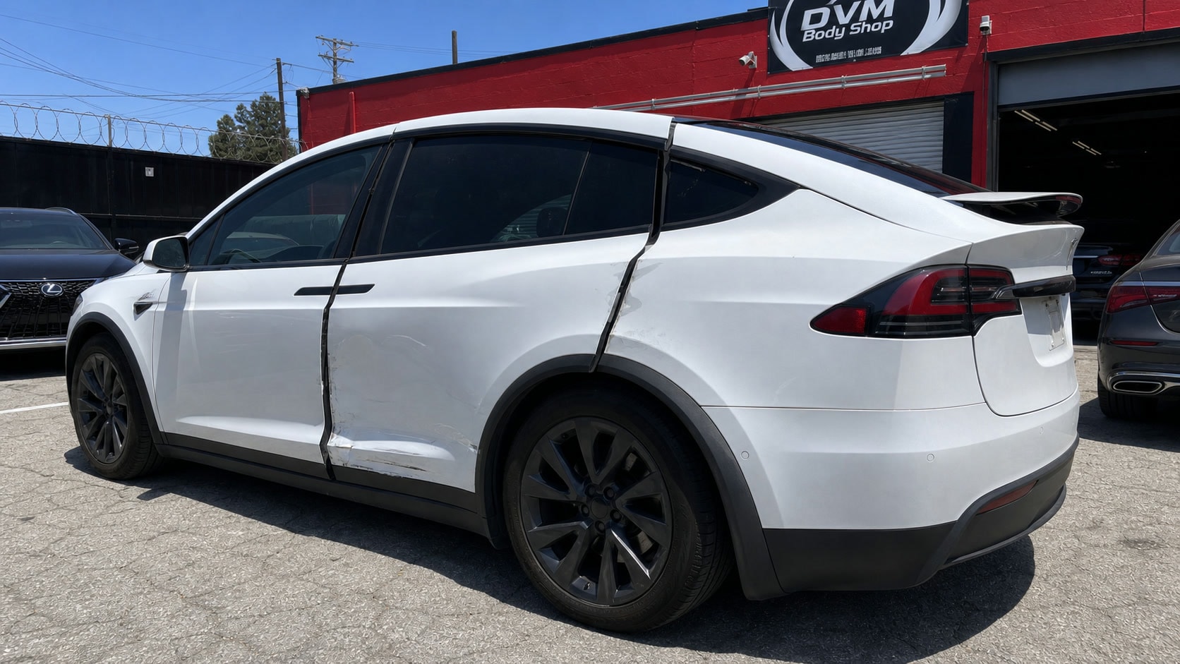 Model X before repair