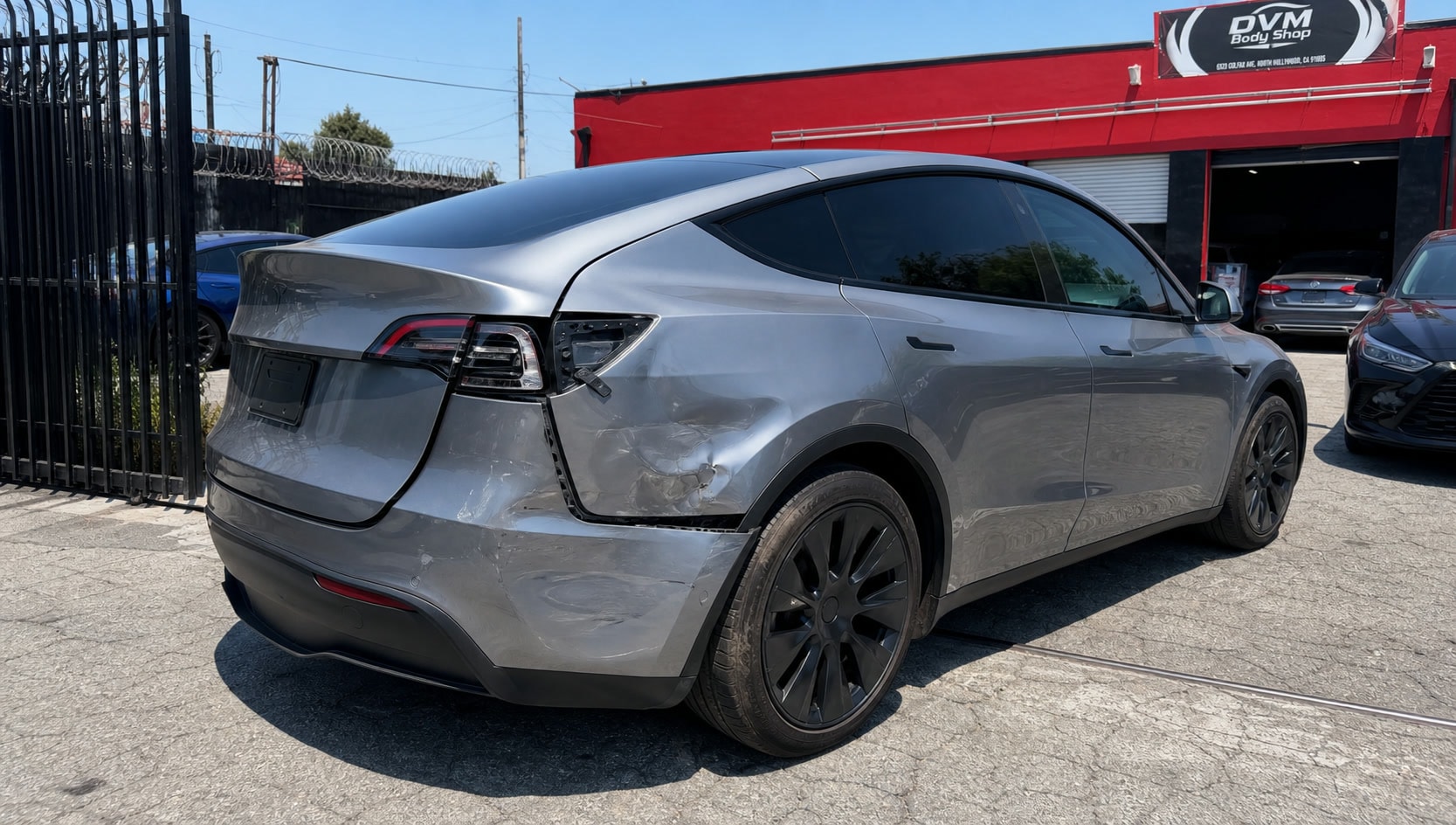 Model S Plaid before repair